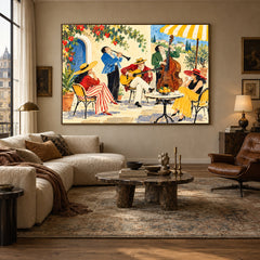 Terrace Swing - living room hero - western pop art painting