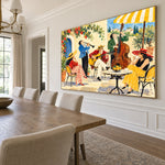 Terrace Swing - dining room side - western pop art painting