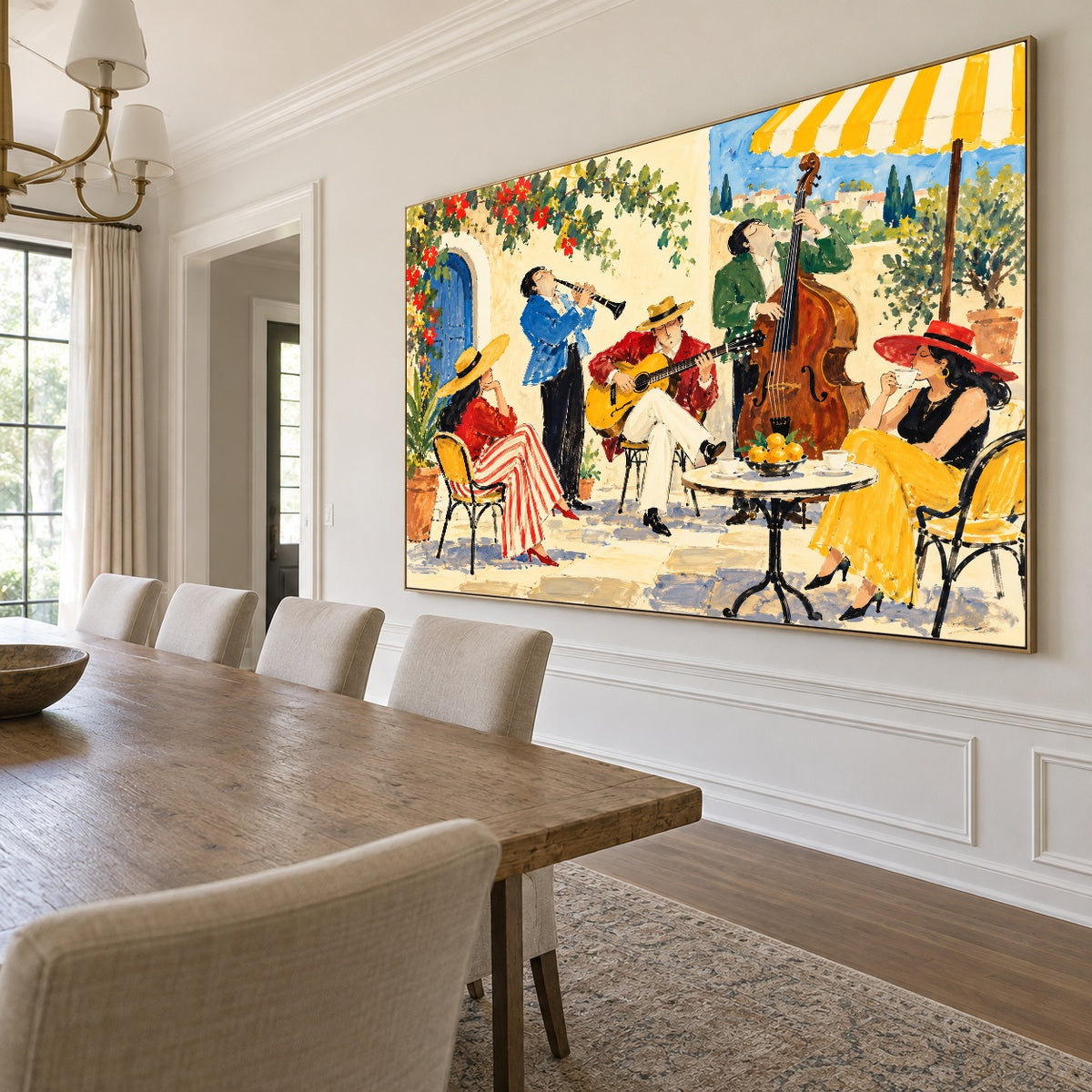 Terrace Swing - dining room side - western pop art painting