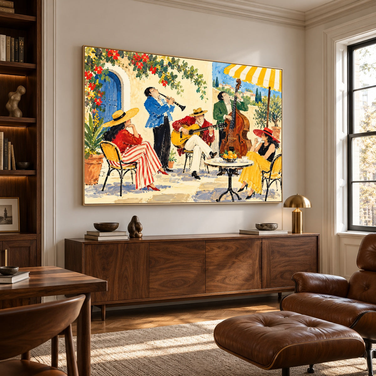 Terrace Swing - library lounge - western pop art painting