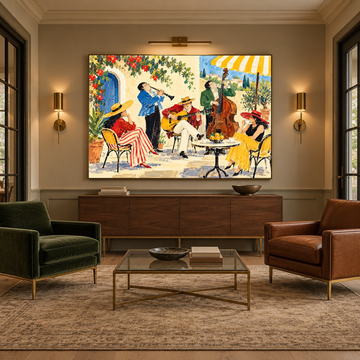 Terrace Swing - intimate lounge - western pop art painting