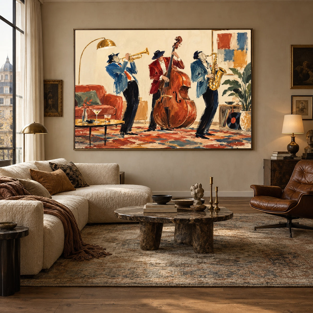 The Amber Quartet - living room hero - western pop art painting