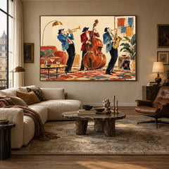 The Amber Quartet - living room hero - western pop art painting