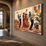 The Amber Quartet - oblique close view - western pop art painting
