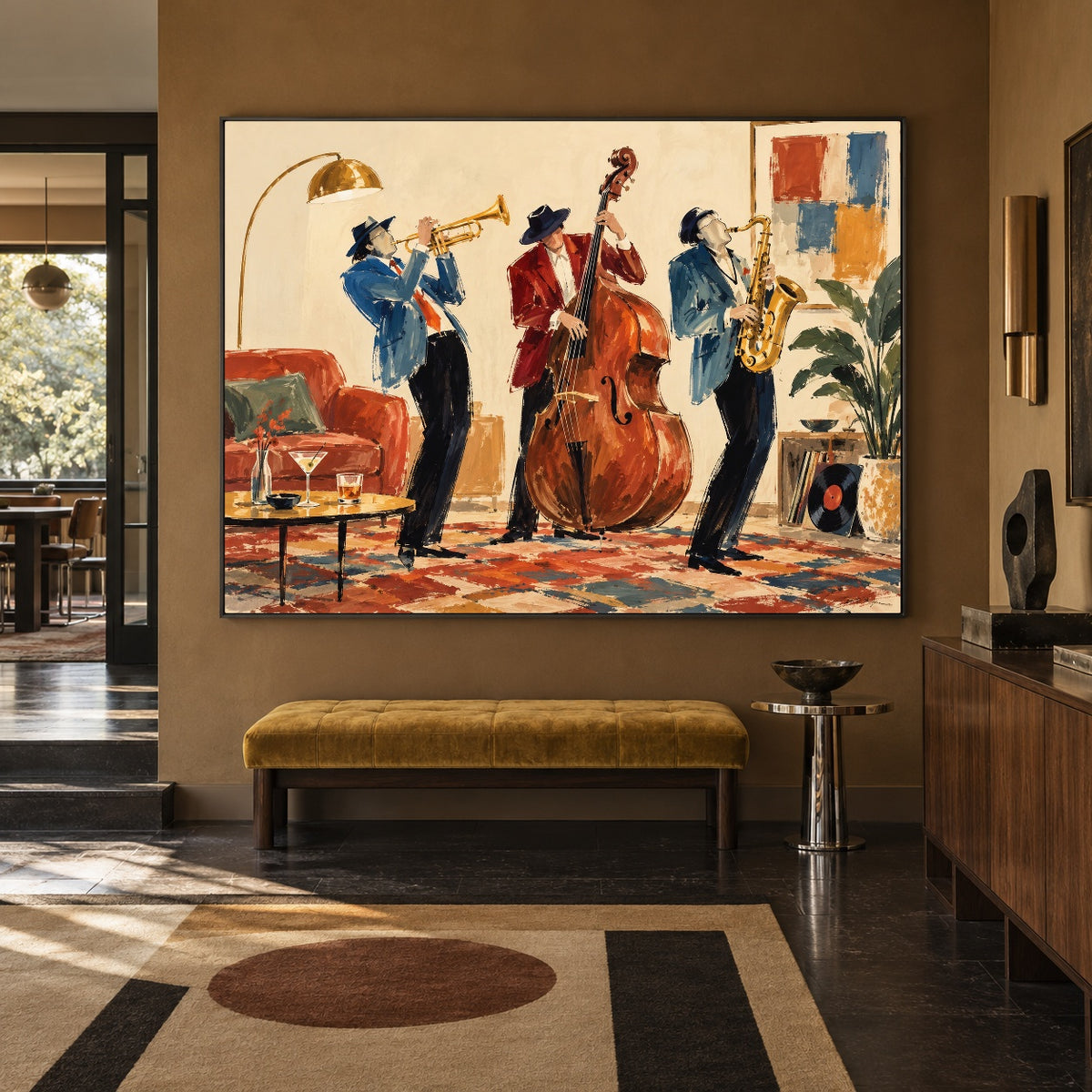 The Amber Quartet - modern entry - western pop art painting