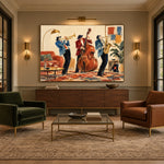 The Amber Quartet - intimate lounge - western pop art painting