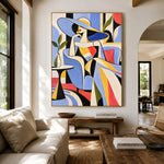 The Azure Hat - living room hero - western pop art painting