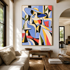 The Azure Hat - living room hero - western pop art painting