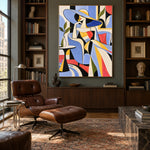 The Azure Hat - library lounge - western pop art painting