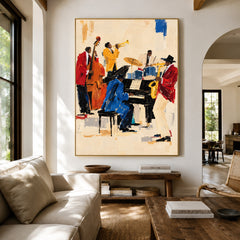 The Blue Note Gathering - living room hero - western pop art painting