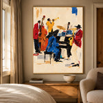 The Blue Note Gathering - bedroom - western pop art painting