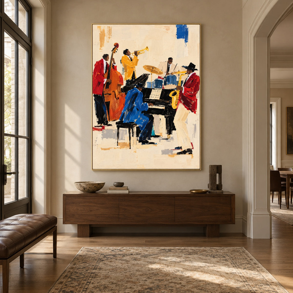 The Blue Note Gathering - entryway - western pop art painting