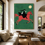 The Emerald Escape - living room hero - western pop art painting
