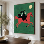 The Emerald Escape - dining room close - western pop art painting