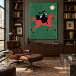 The Emerald Escape - library lounge - western pop art painting