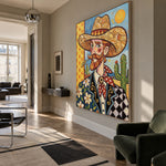 The Sunlit Gentleman - modern living room - western pop art painting