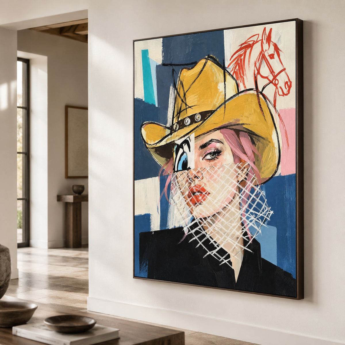 Veil of Sunlight - oblique close view - western pop art painting