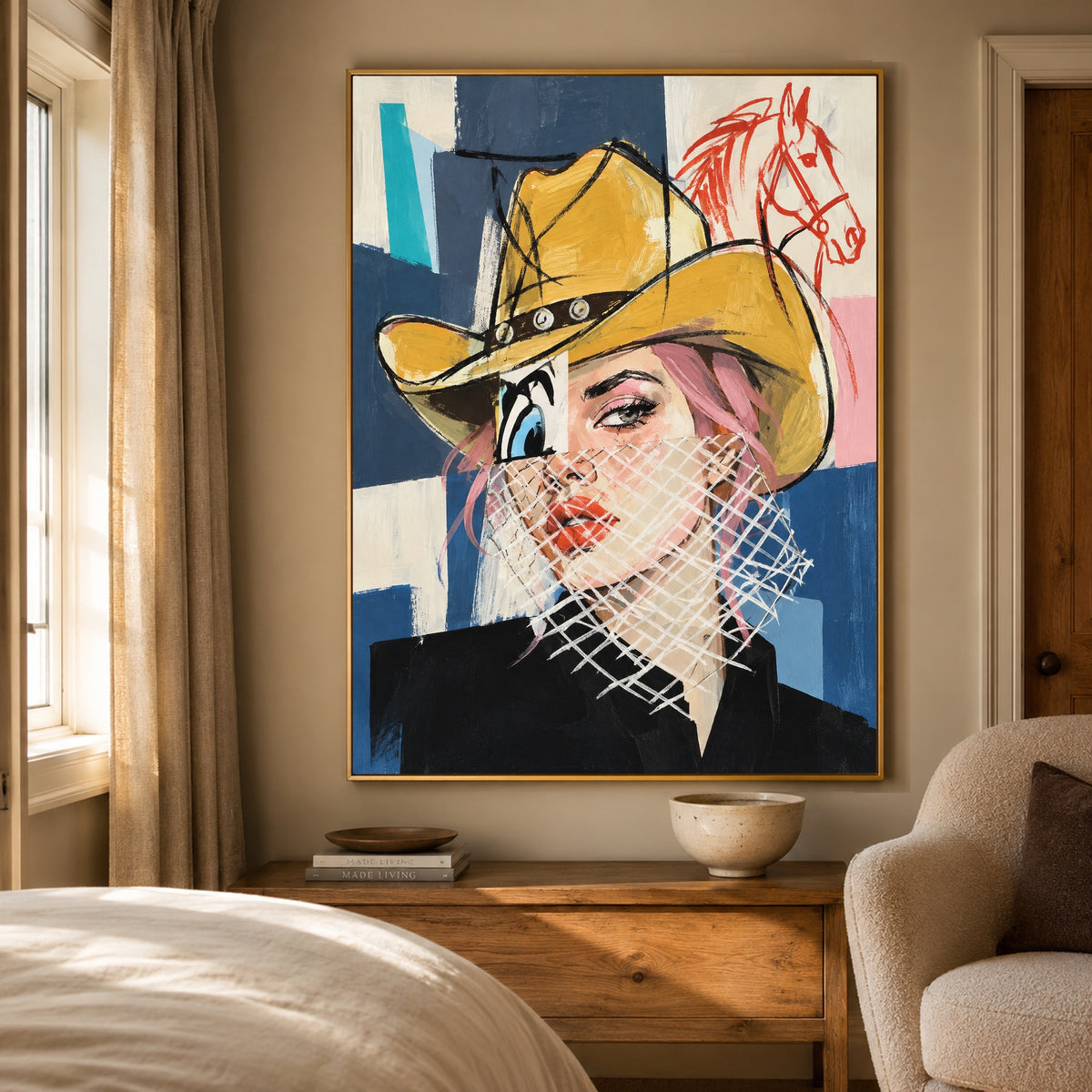 Veil of Sunlight - bedroom - western pop art painting