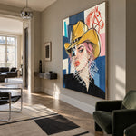 Veil of Sunlight - modern living room - western pop art painting
