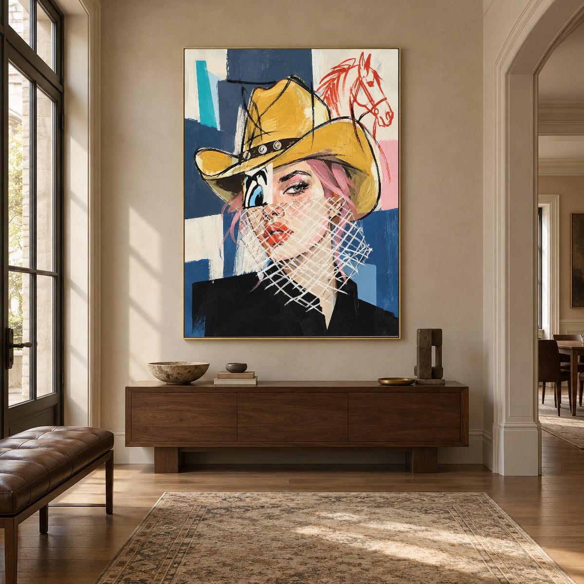 Veil of Sunlight - entryway - western pop art painting