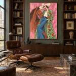 Wildflower Embrace - library lounge - western pop art painting