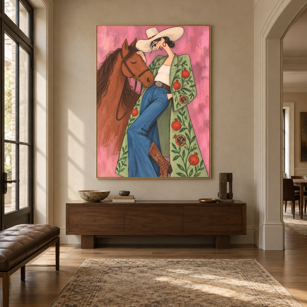 Wildflower Embrace - entryway - western pop art painting