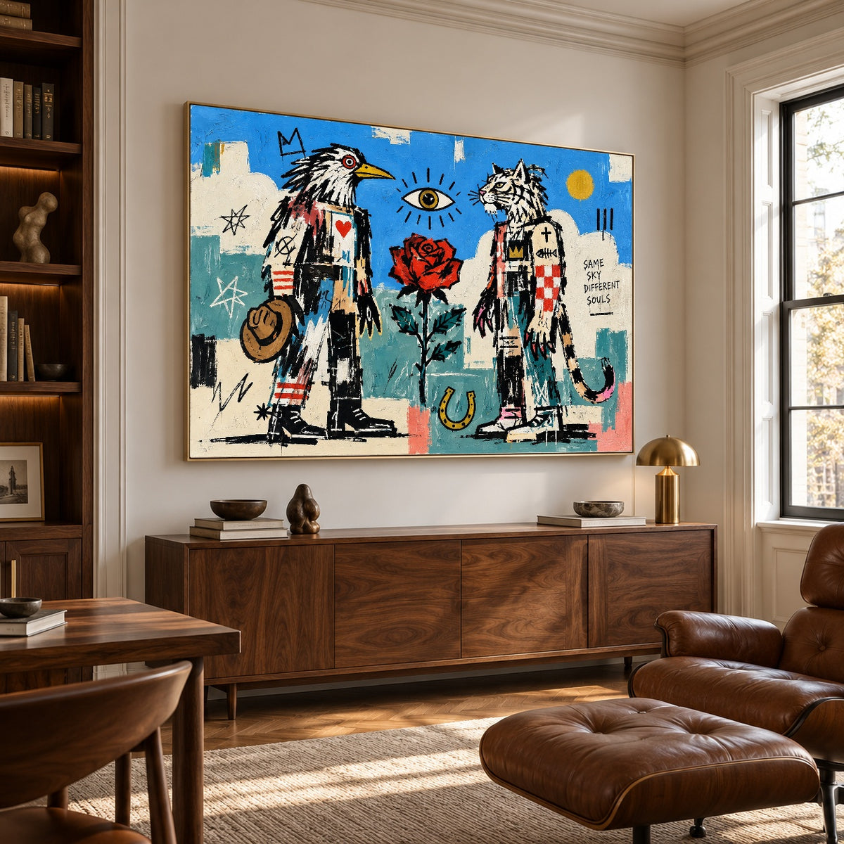 Wildhearted Kinship - library lounge - western pop art painting