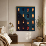 Windows of Belonging - bedroom - textured impasto artwork